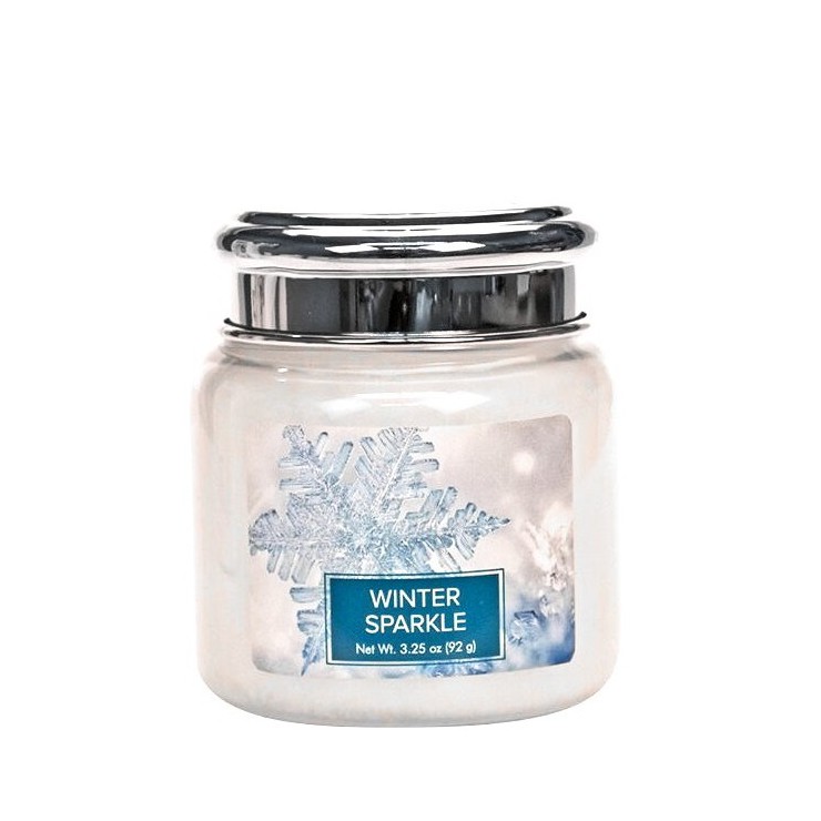 Kleine Winter Sparkle Village Kerze