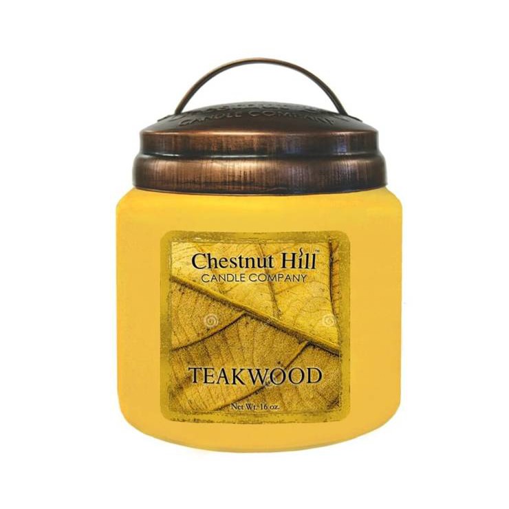 Große Teakholz Chestnut Hill Kerze