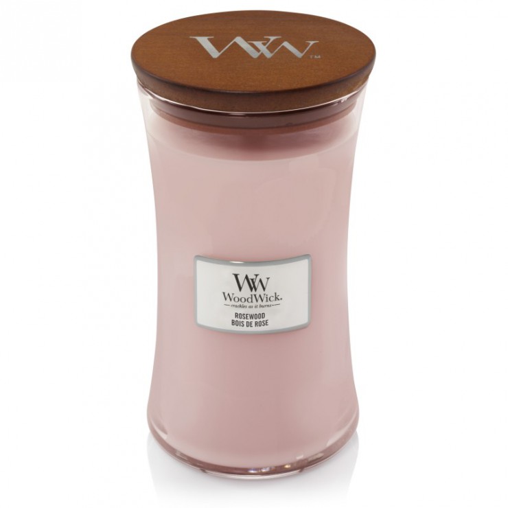 Große Rosewood WoodWick Kerze