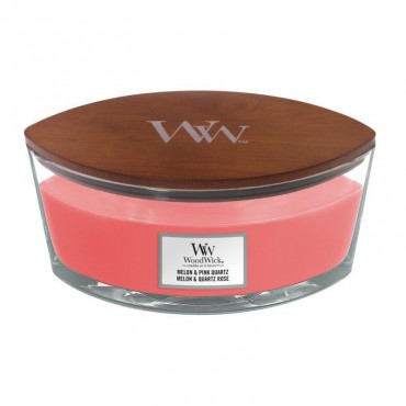 Hearthwick Melone & Rosa Quarz WoodWick Kerze