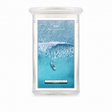 Große blaue klassische Kerze