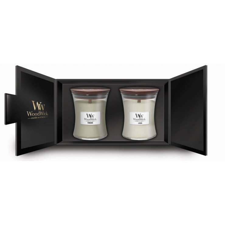 WoodWick Geschenk-Set mit 2 Kerzen Medium