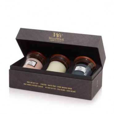WoodWick Geschenk-Set 3 kleine Kerzen