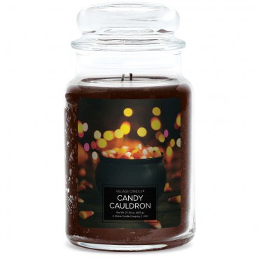 Große Candy Cauldron Village Kerze