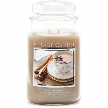 Große Chai Tea Latte Village Kerze