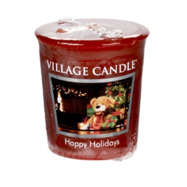 Happy Holidays Village Kerze Sampler