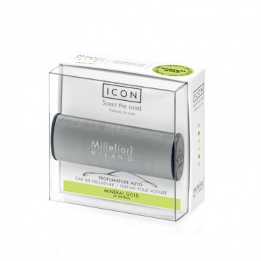Car Icon Metallo Mat Mineral Gold Auto-Lufterfrischer Millefiori Milano