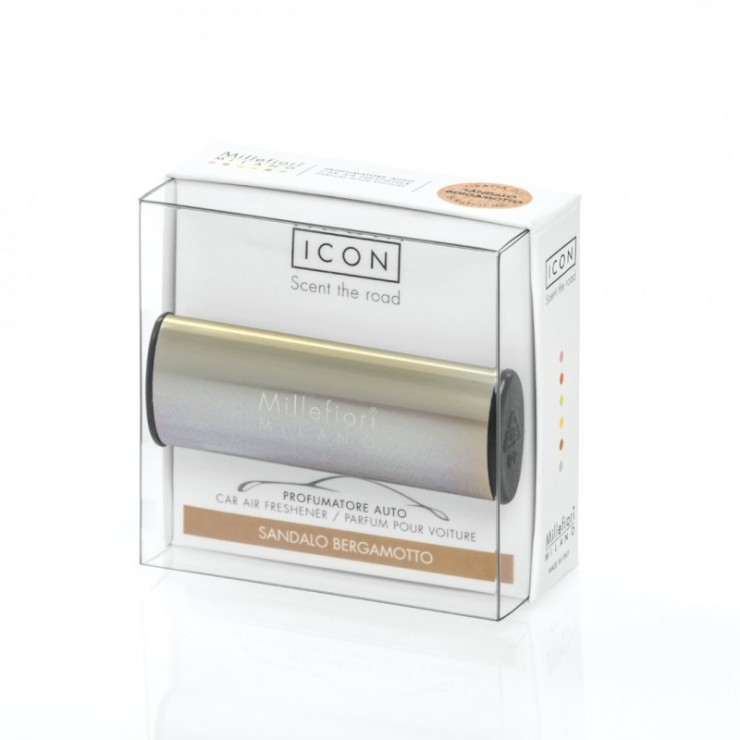 Auto Icon Metallo Shiny Sandalo Bergamotto Millefiori Milano Auto Lufterfrischer