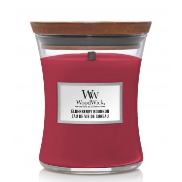 Medium Holunder Bourbon Woodwick Kerze