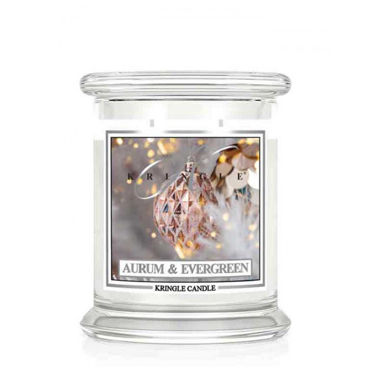 Mittlere Aurum & Evergreen Kringle Kerze