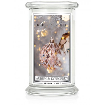Große Aurum & Evergreen Kringle-Kerze