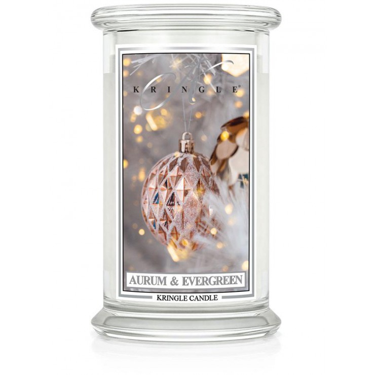Große Aurum & Evergreen Kringle-Kerze