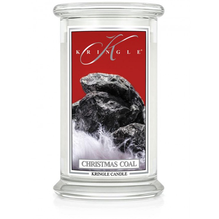 Große Weihnachtskerze mit Kohlenkranz