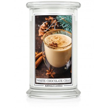 Große weiße Schokolade Chai Kringle Kerze
