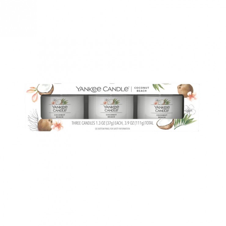 Yankee Candle mini 3er Pack Kokosnuss Strand Kerze