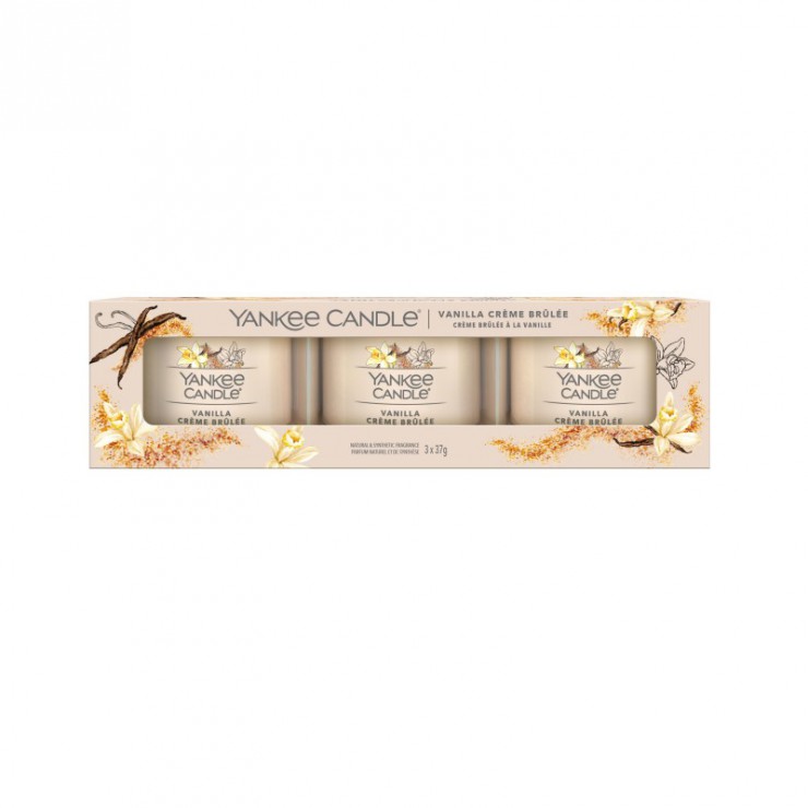 Yankee Candle Mini 3er Pack Vanille Creme Brulee Kerze