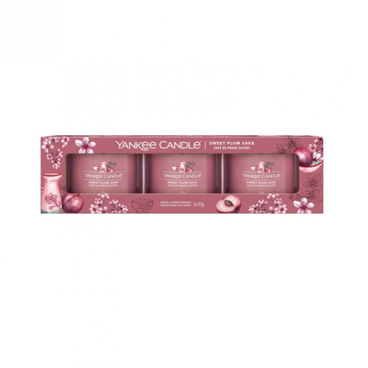 Yankee Candle mini 3er Pack Sweet Plum Sake Kerze