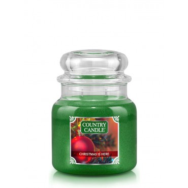 Medium Weihnachten ist da Land Kerze