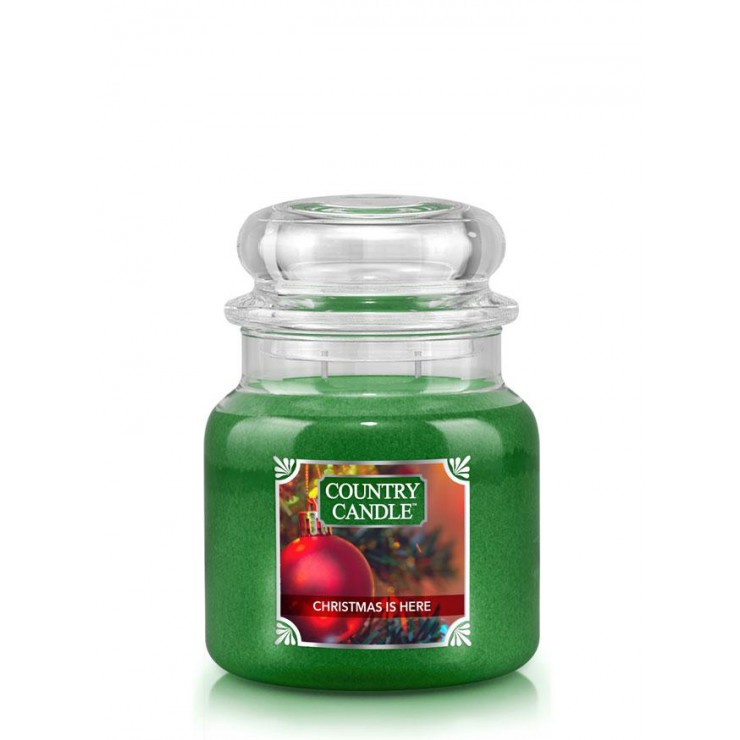 Medium Weihnachten ist da Land Kerze