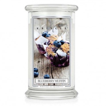 Große Blaubeer-Muffin-Kringel-Kerze