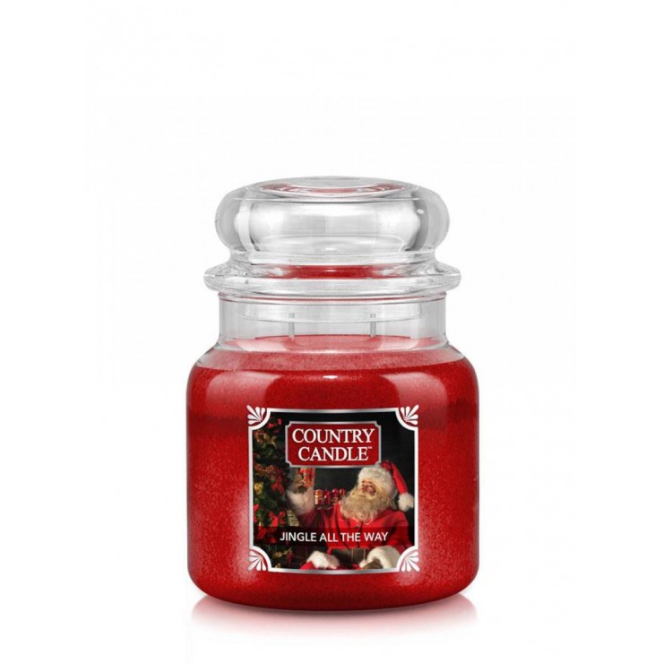 Medium Jingle All The Way Country Kerze