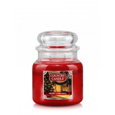 Medium Frohe Weihnachten Land Kerze