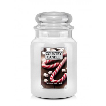 Große Candy Cane Lane Land Kerze
