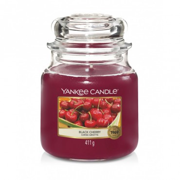 Black Cherry Yankee Candle mittelgroße Kerze
