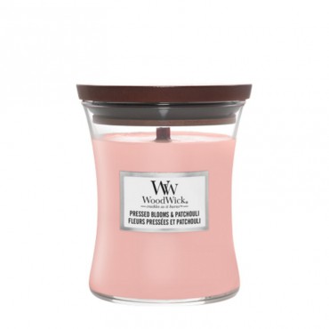 Medium gepresste Blüten & Patchouli Woodwick Kerze