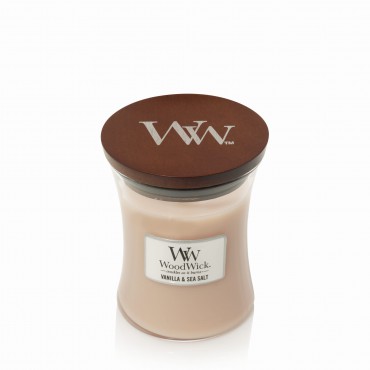 Medium Vanille & Meersalz Woodwick Kerze