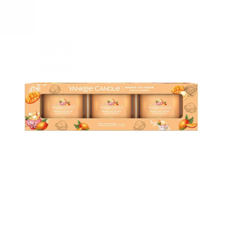Yankee Candle mini 3er Pack Mango Eiscreme Kerze