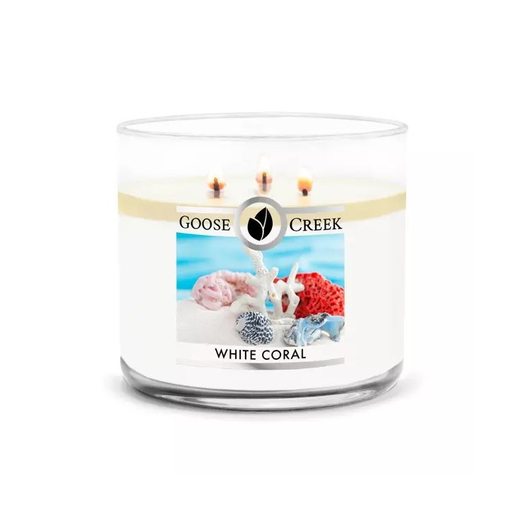 Becher Weiß Koralle Goose Creek Kerze