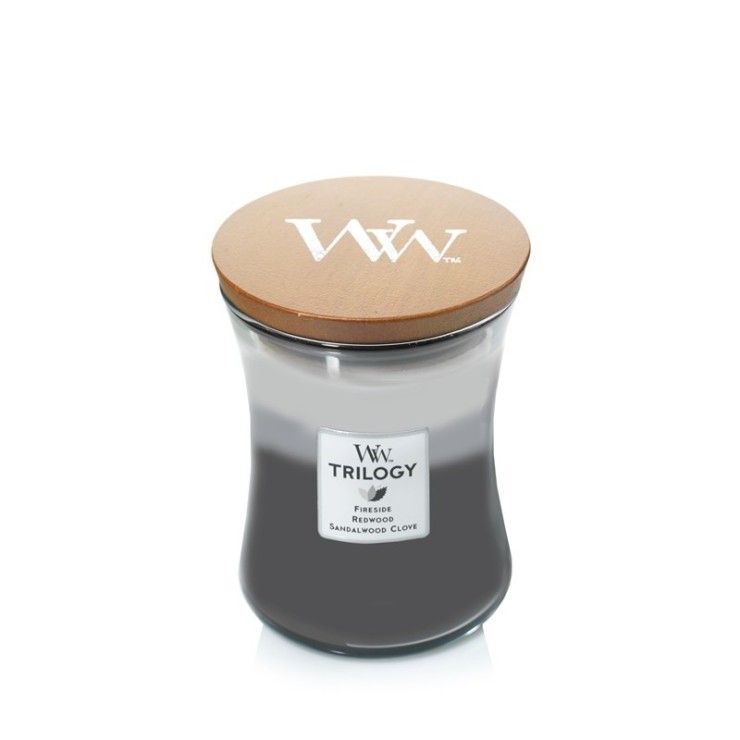 Warm Woods Woodwick mittelgroße Kerze