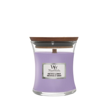 Kleine Amethyst & Bernstein Woodwick Kerze