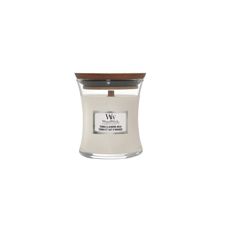 Kleine Tonka & Mandelmilch Woodwick Kerze