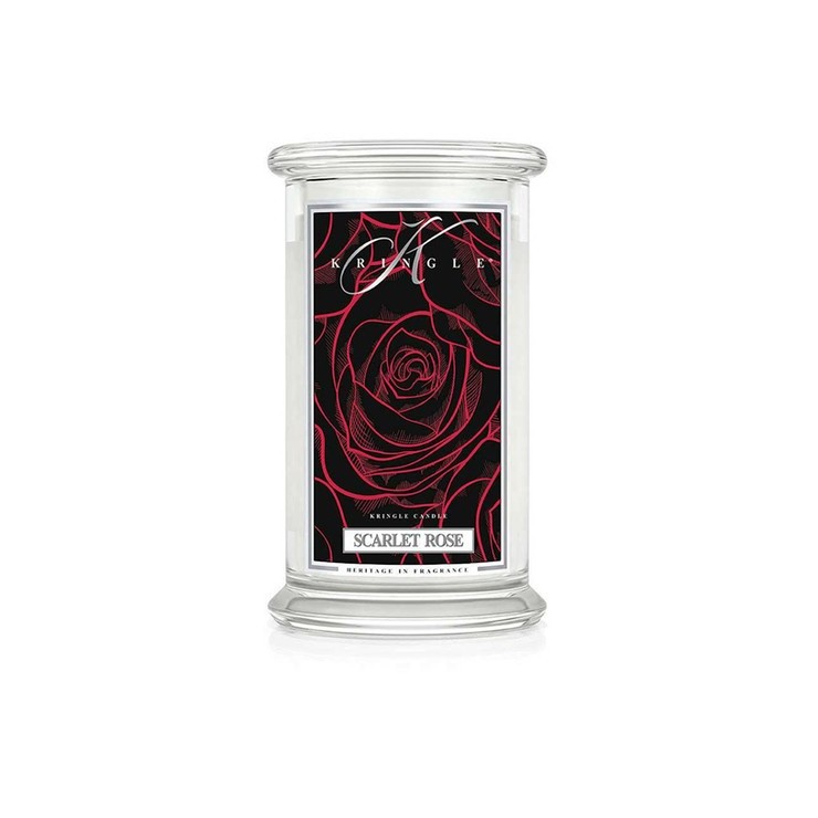 Große Scarlet Rose Kringle Kerze