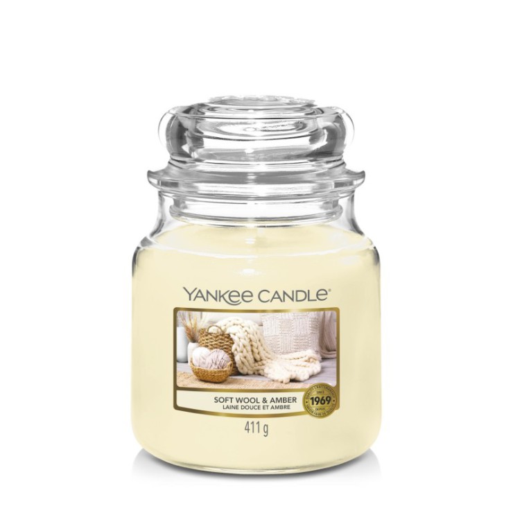 Medium Soft Wool & Amber Yankee Kerze