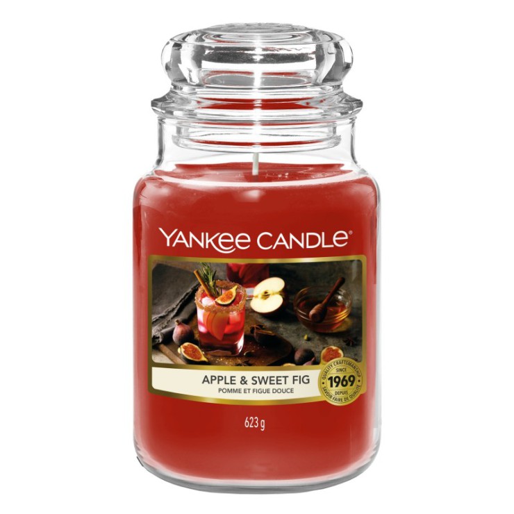 Große Kerze Apple & Sweet Fig von Yankee Candle