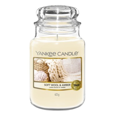 Große Yankee-Kerze Soft Wool & Amber