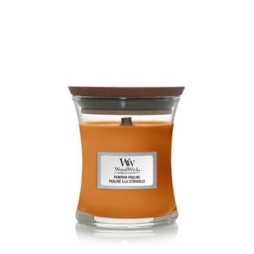 Kleine Kürbis Praline Woodwick Kerze