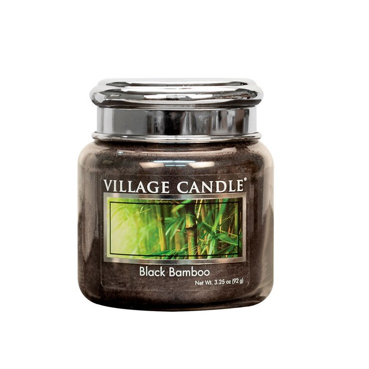 Kleine schwarze Bambus-Dorfkerze