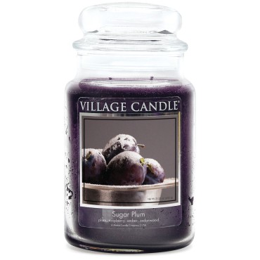 Große Sugar Plum Village Kerze