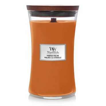 Große Kürbis Praline WoodWick Kerze