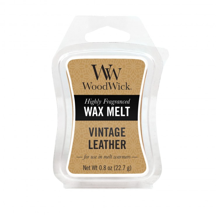 Vintage Leder WoodWick Duftwachs