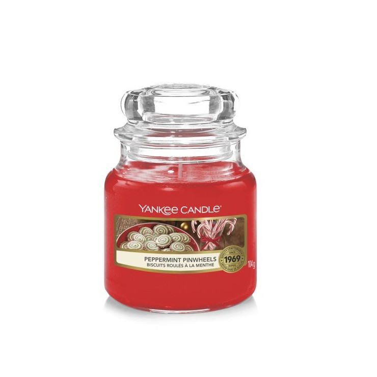 Yankee Candle kleine Peppermint Pinwheels Kerze