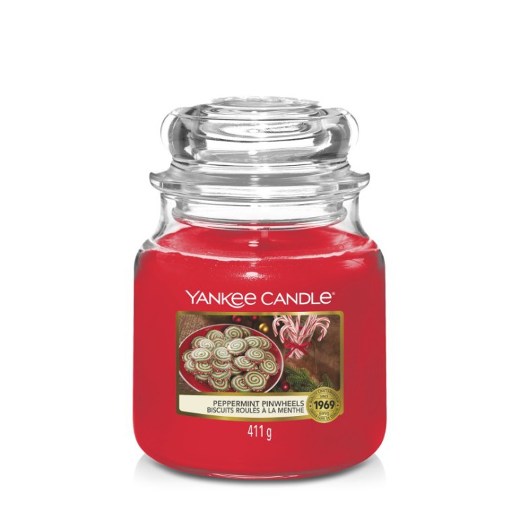 Medium Peppermint Pinwheels Kerze von Yankee Candle