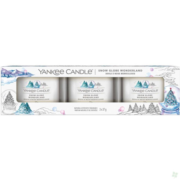 Yankee Candle mini 3er-Pack Snow Globe Wonderland-Kerzen