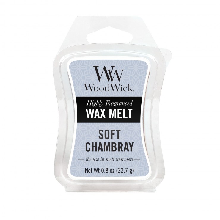 Soft Chambray WoodWick Duftwachs