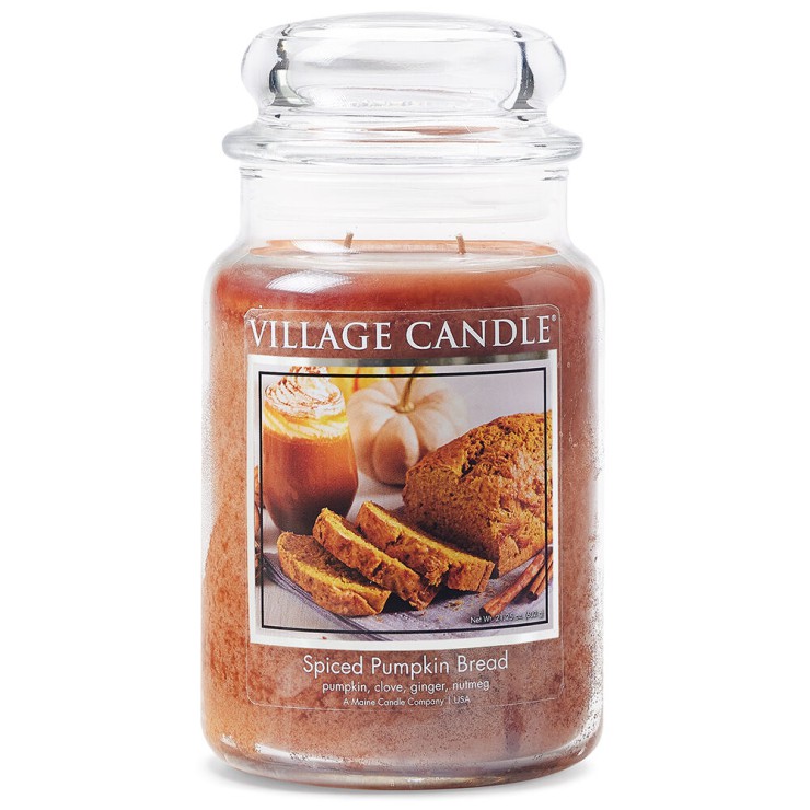 Große Spiced Pumpkin Bread Village Kerze