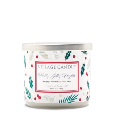 Becher Holly Jolly Nights Village Kerze